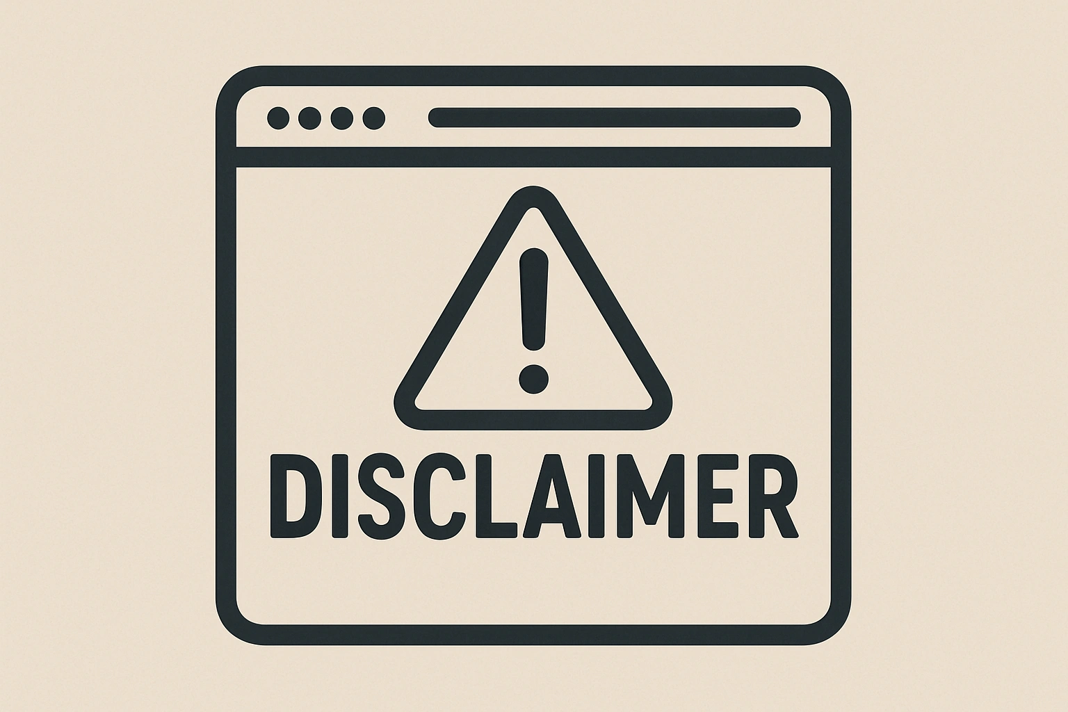An icon representing the official website disclaimer